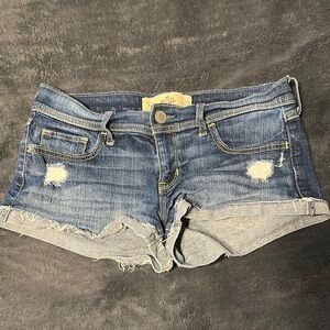 Denim Blue Distressed Women's Shorts